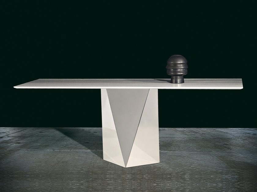 4106 Stripe Marble Dining Table