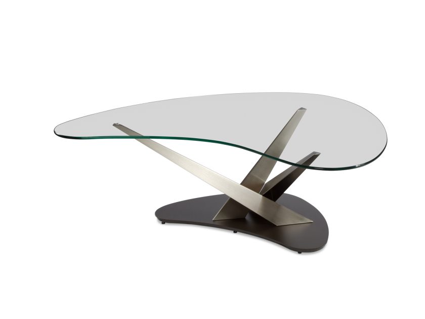 Elite Crystal Boomerang Cocktail Table