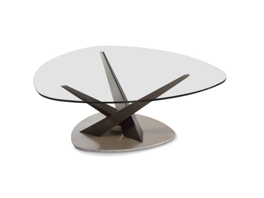 Elite Crystal Triangular Cocktail Table