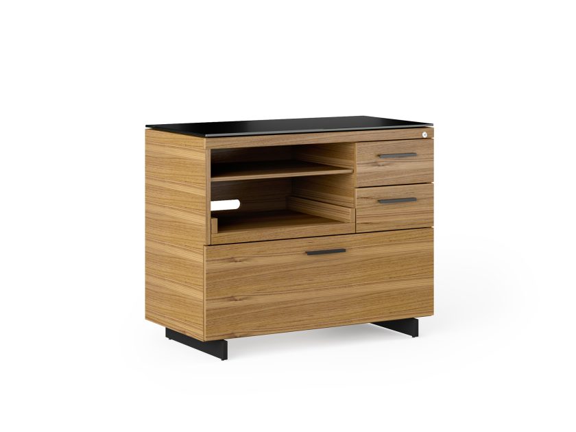 Sequel 6117 Multifunction Cabinet Natural Walnut Black