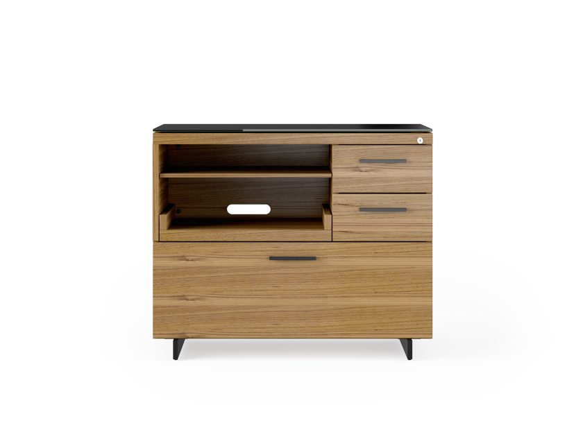 Sequel 6117 Multifunction Cabinet Natural Walnut Black
