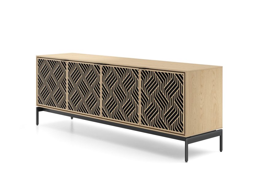 BDI Elements 8709 Console Base Weave Washed Oak