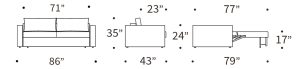 Neah King Standard Arm Dimensions