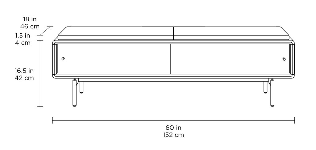 BDI Linq Bench Dimensions
