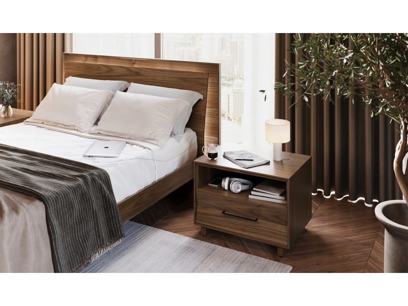 Kava 9682 Nightstand Natural Walnut