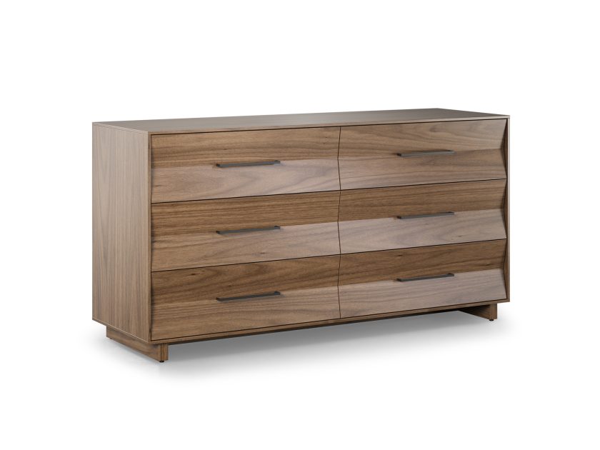 Kava 9686 6-Drawer Dresser Natural Walnut