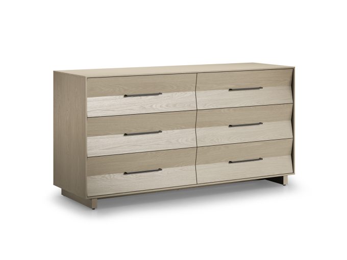 Kava 9686 6-Drawer Dresser Washed Oak