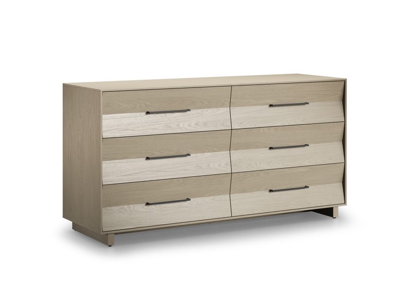 Kava 9686 6-Drawer Dresser Washed Oak