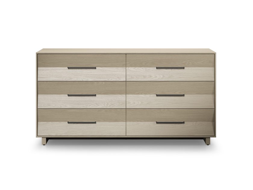 Kava 9686 6-Drawer Dresser Washed Oak