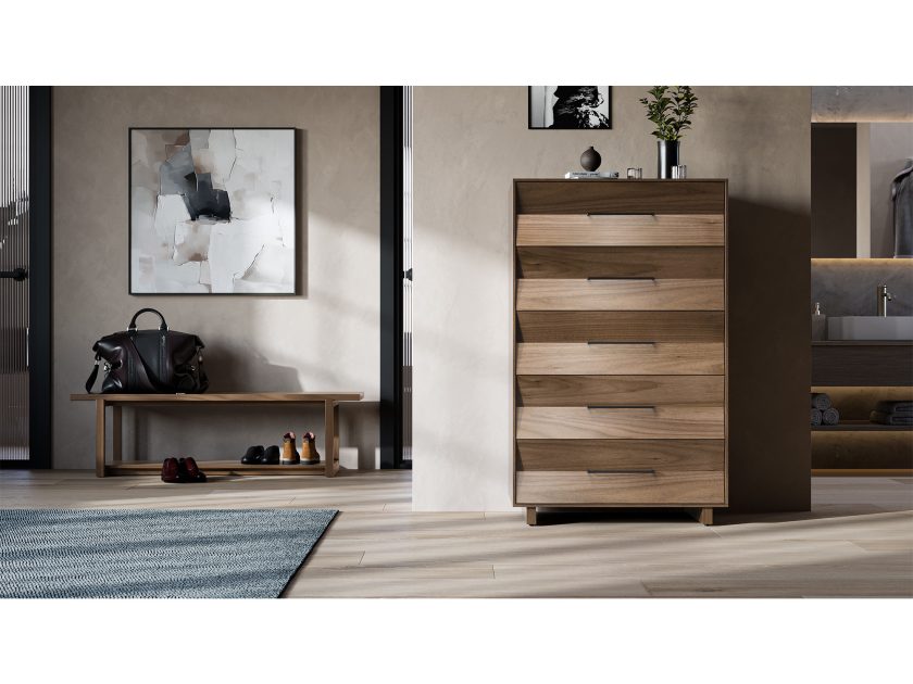 Kava 9685 5-Drawer Chest Natural Walnut