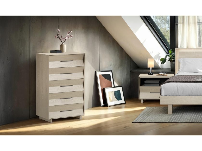 Kava 9685 5-Drawer Chest Washed Oak