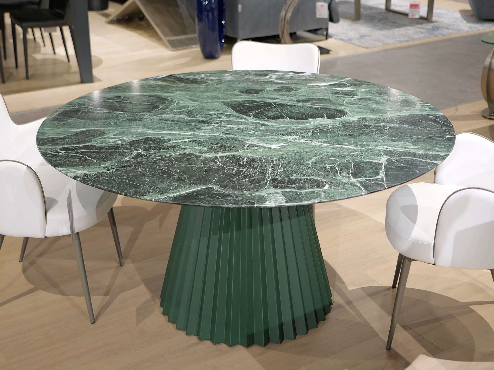 Midj plisse tisos green marble table 4