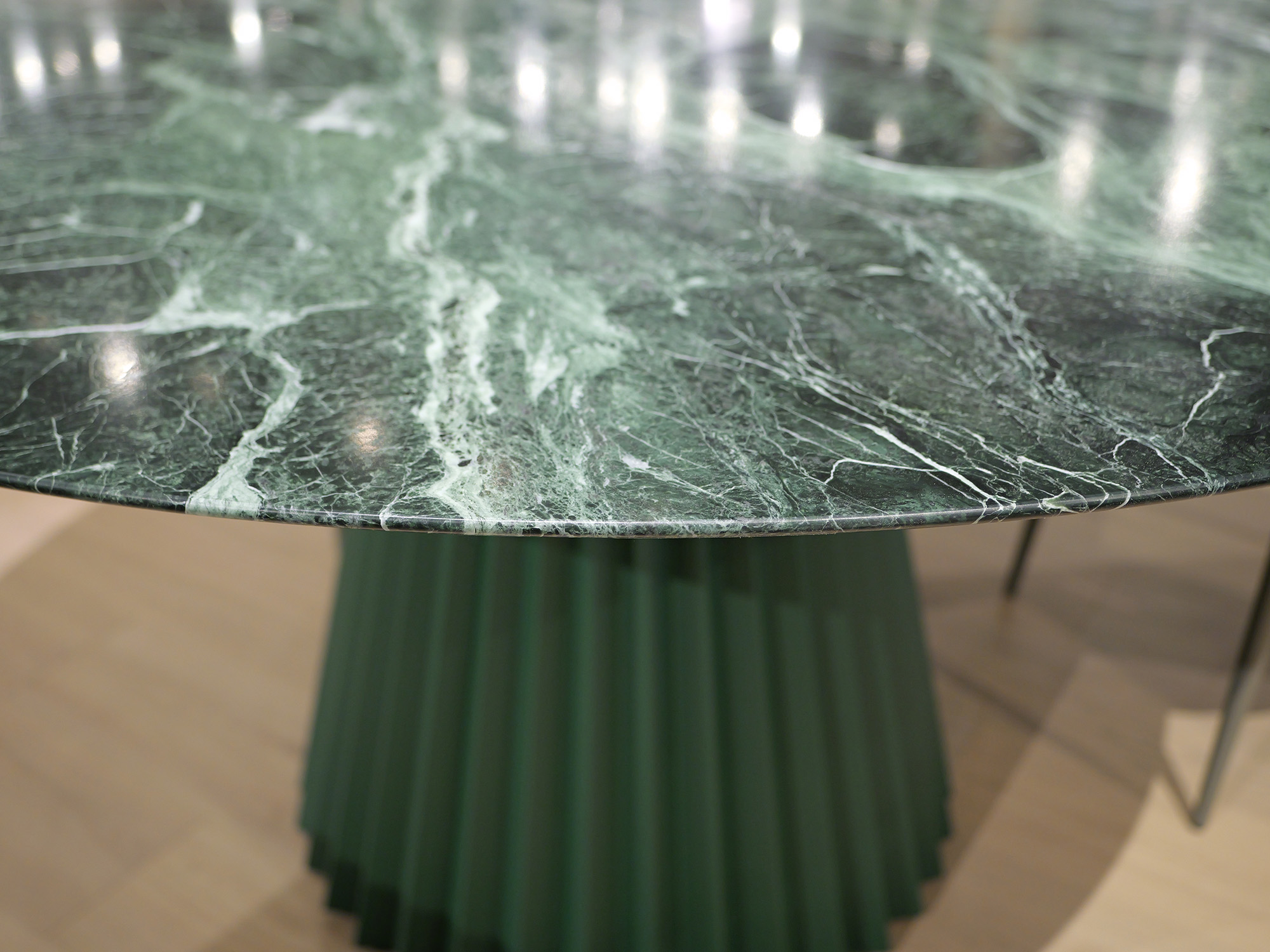 Midj plisse tisos green marble table 6