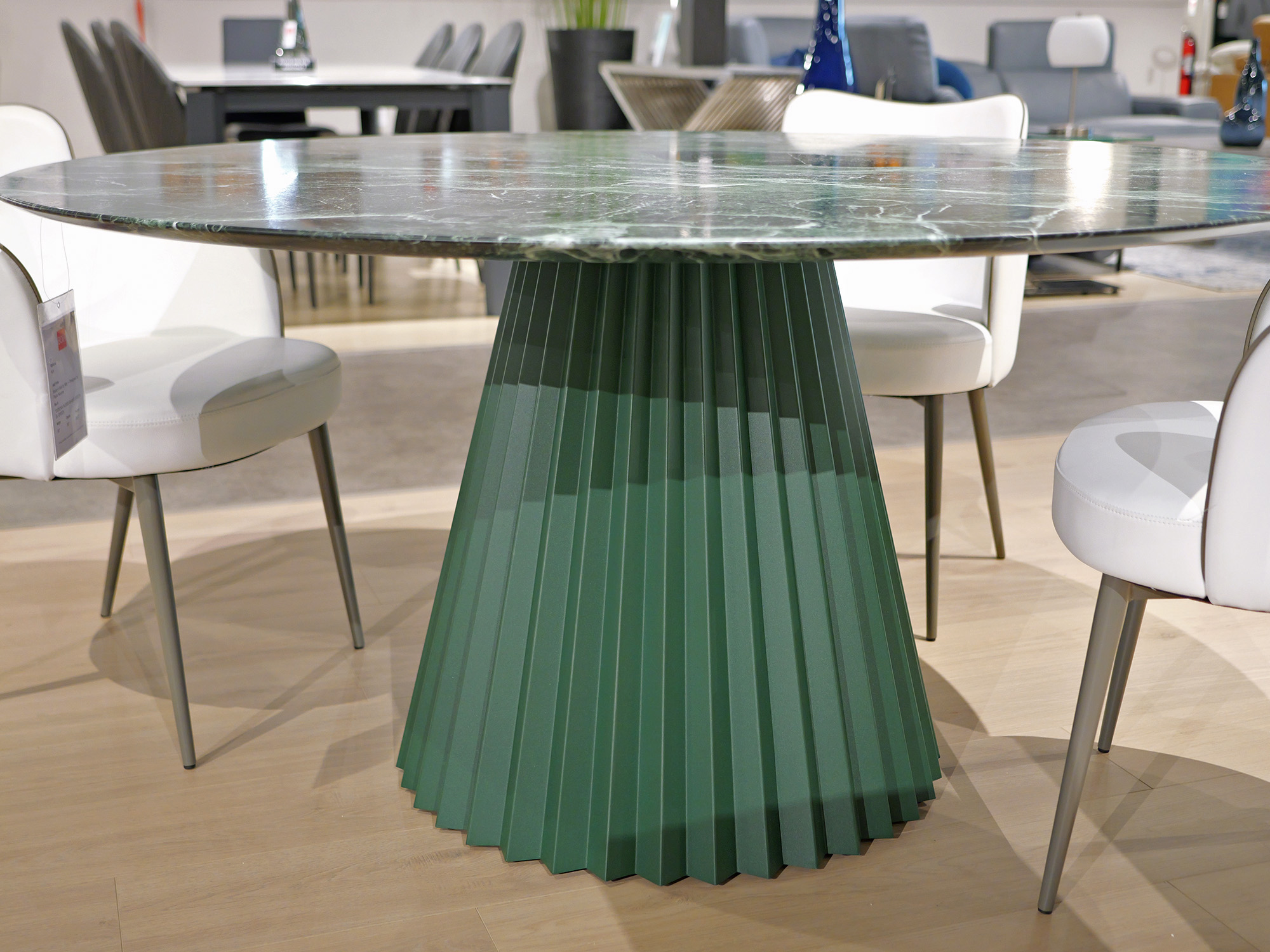 Midj plisse tisos green marble table 7