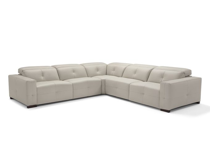 Aldo Sectional Light Grey C01 Leather